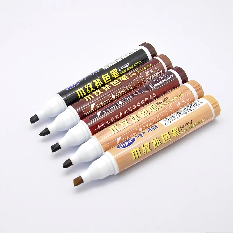 5 COLOR SIPA Floor Grain Repair pen Fine Point Suitable for Wood Furniture floor Scratches and Stains | Канцтовары для офиса и