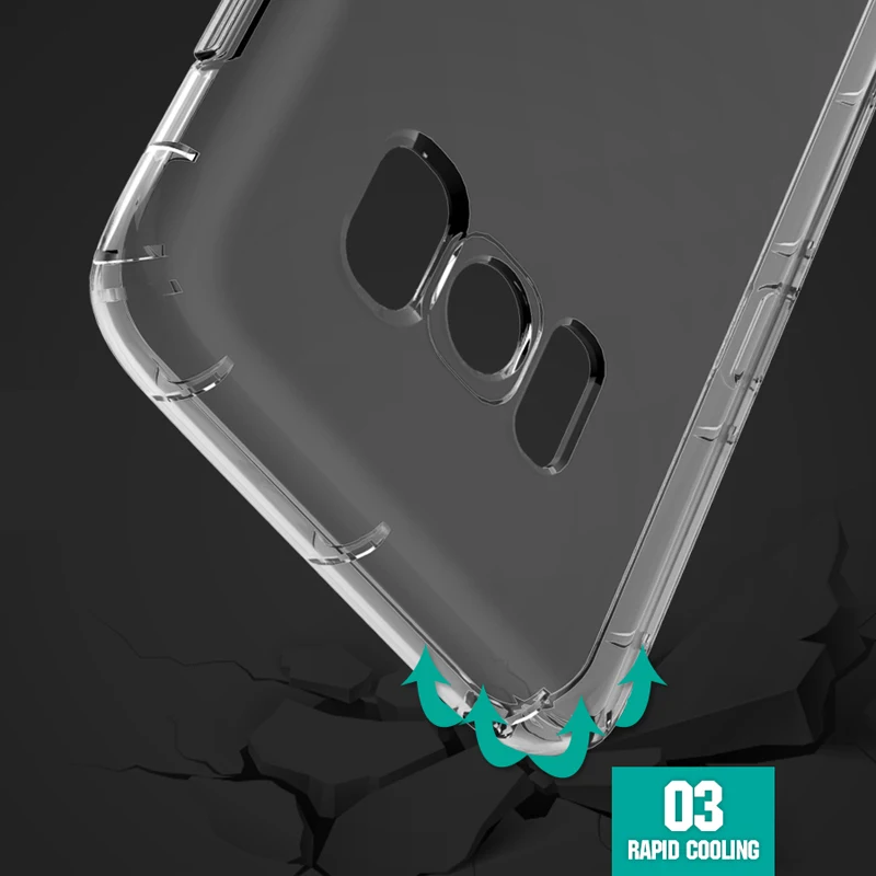 TOTU Прозрачный чехол для Samsung Galaxy S8 Plus Мягкий ТПУ силиконовый S8Plus Ультратонкий Fundas