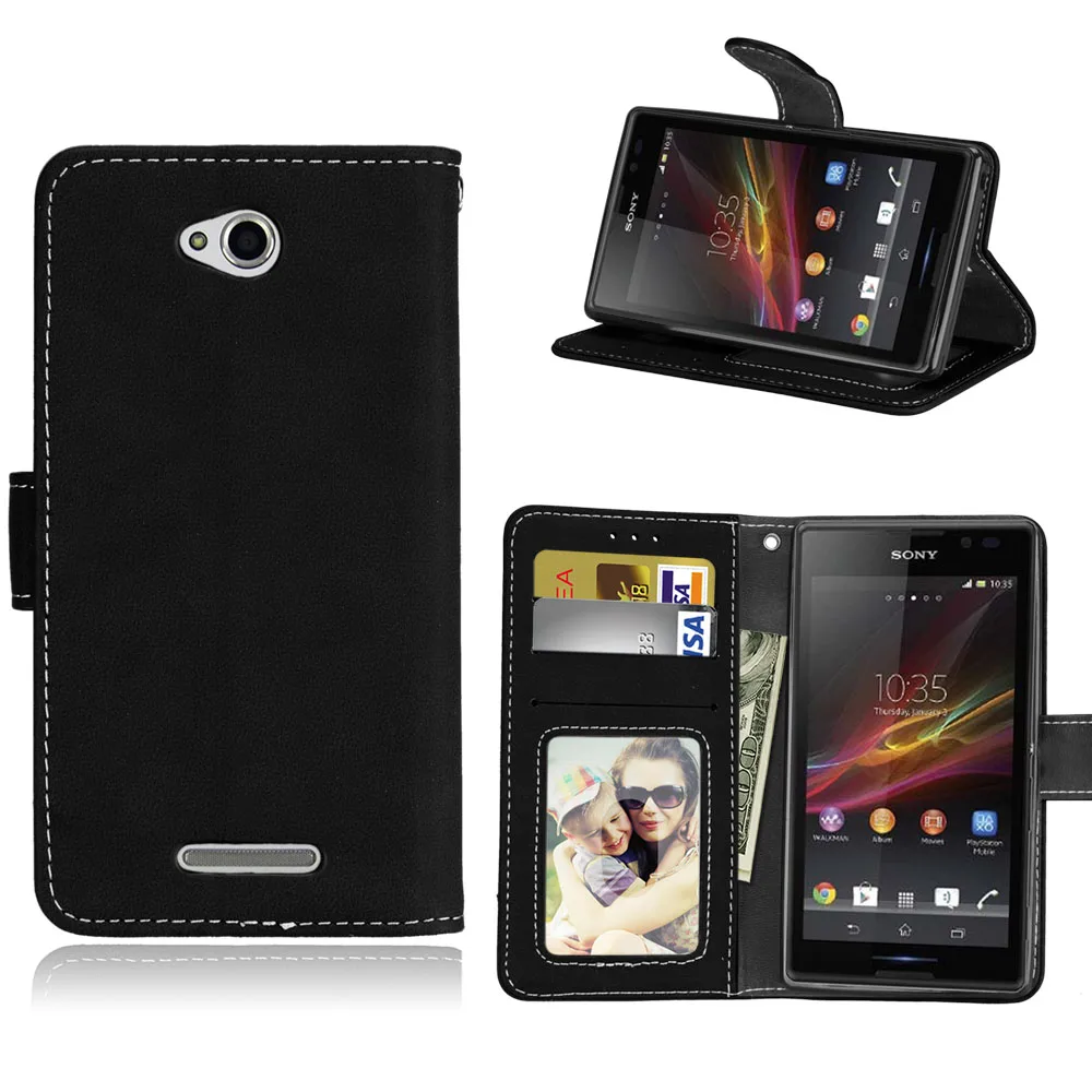 

for Sony Xperia C S39H C2305 case flip cover leather wallet case coque for Sony Xperia C case Dirt-resistant phone caso shell