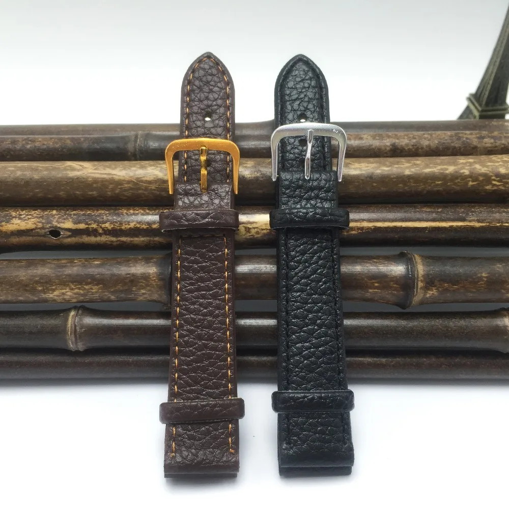 Горячая тисненая кожа ремешок 12мм14мм16м18мм20мм черный коричневый, наручные часы женские часы, Ремешки для наручных часов