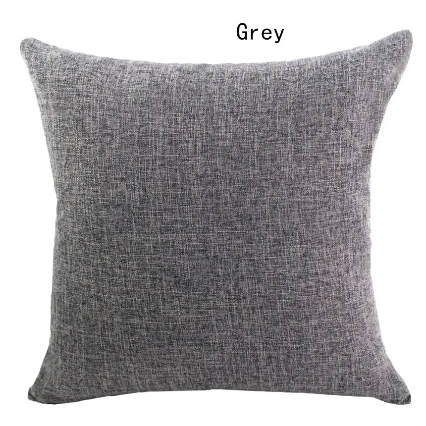 grey Высококачественная однотонная наволочка для дивана 30x50/40x40/45x45/40x60/50x50/55x55/60x60 см декоративная наволочка чехол - Цвет: grey