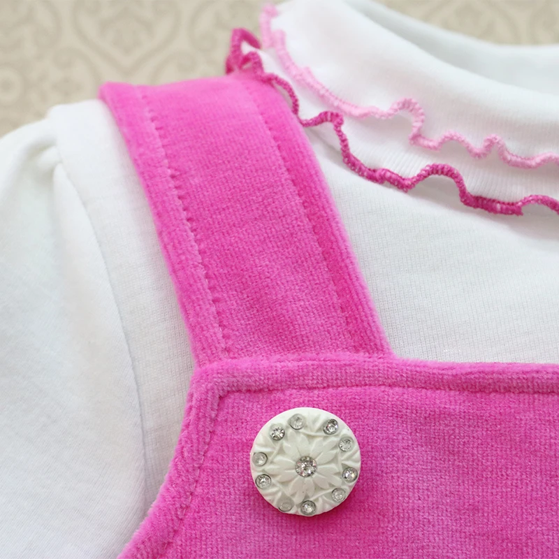 Детская блузка из чистого хлопка с длинными рукавами для девочек на осень и зиму +