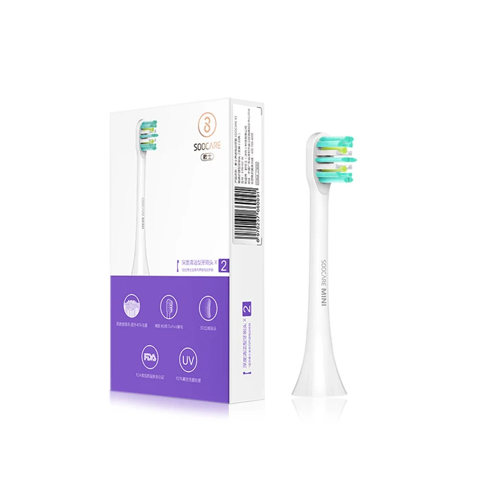 Xiaomi Soocare X3 2 шт. SOOCAS Сменная головка электрической зубной щетки для SOOCAS/Xiaomi Mijia SOOCARE