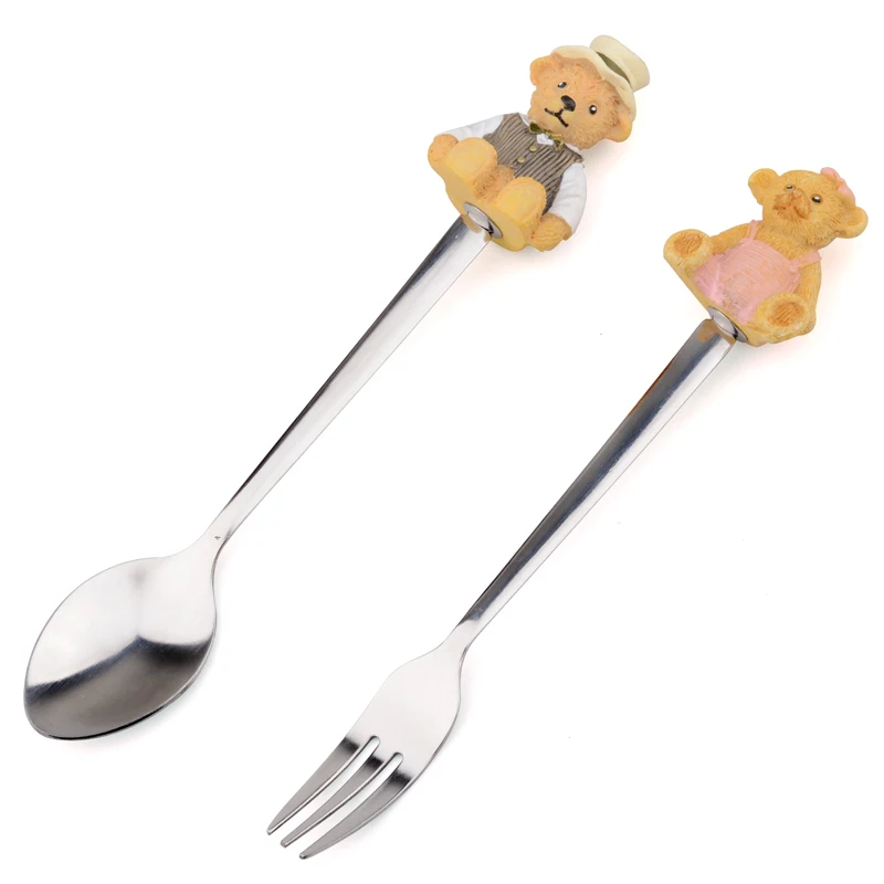 2 шт./компл. прекрасный комплект детских столовых приборов Нержавеющая сталь