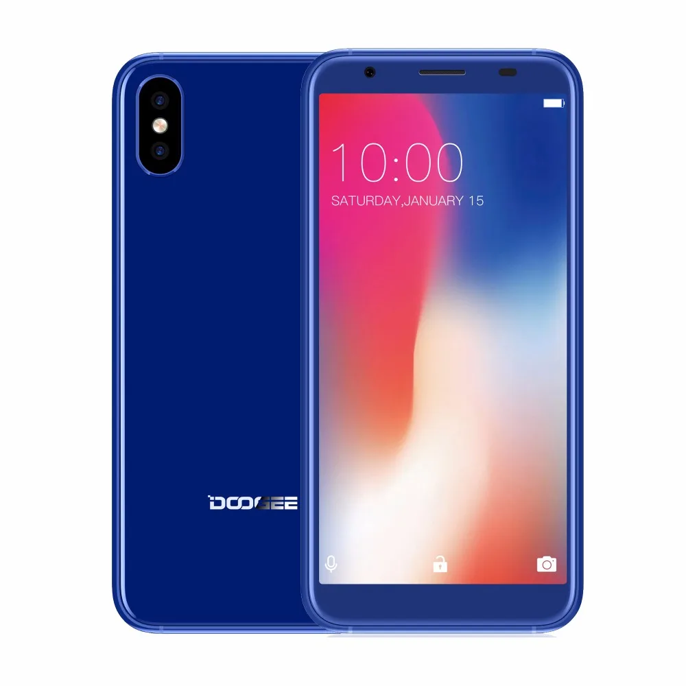 Оригинальный DOOGEE X55 3g мобильных телефонов 4 ядра 1 Гб + 16 ГБ Android 7 смартфон Двойная
