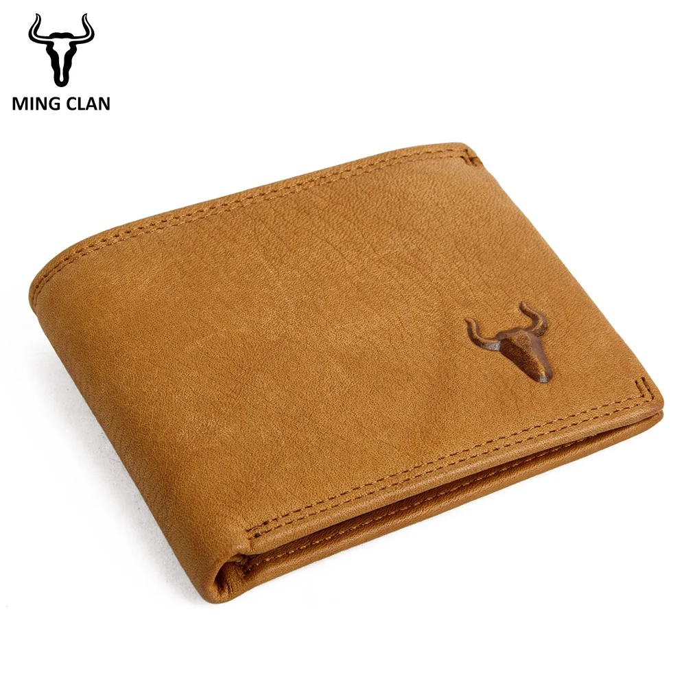 Genuine Leather Wallet Men Small Coin Purse Male Cuzdan Wallets Portomonee Mini Slim Perse PORTFOLIO Vallet Card Holder Rfid