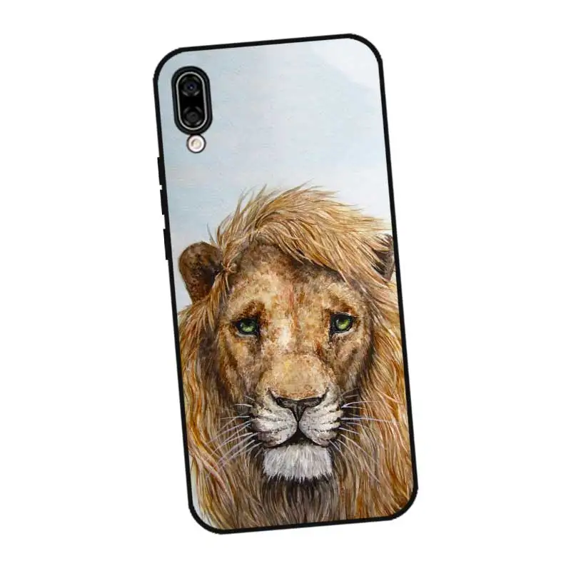 N440 Tiger Lion Animal Black Silicone Case Cover For Huawei Honor 6A 6C 6X 7C 7X 8 Lite Pro |