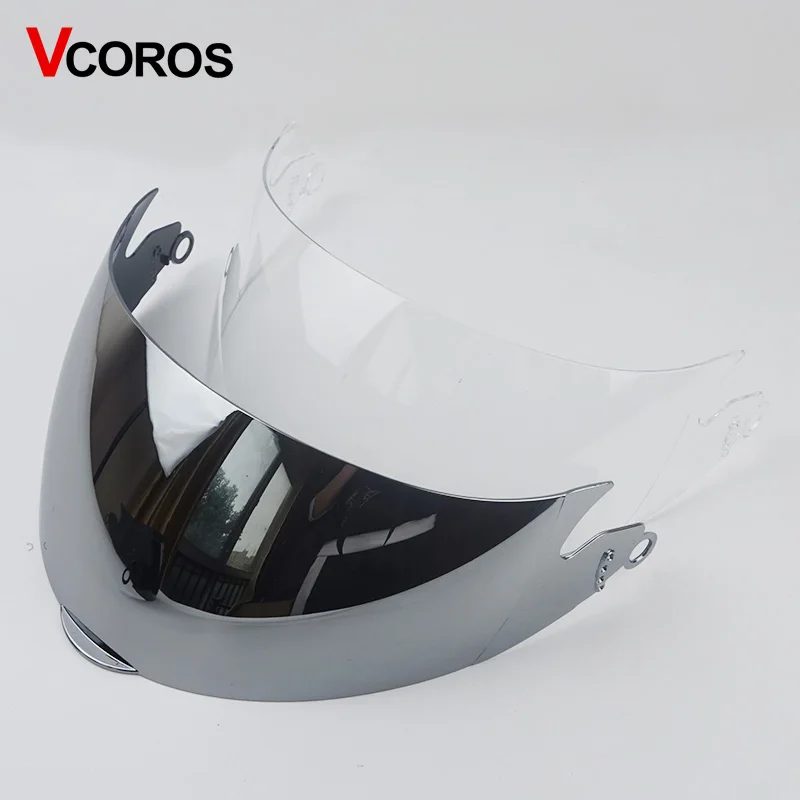 Vcoros Флип Защитные стекла в мотоциклетный шлем 808 гоночный мотоциклетный шлем козырек Прозрачный дым серебро Анти-туман прозрачный