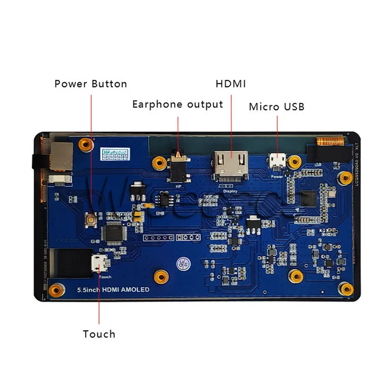 5 дюймовый OLED AMOLED ЖК-дисплей для Raspberry Pi 3 2B/3B/3B +/Zero 1920X108 0 емкостный сенсорный экран
