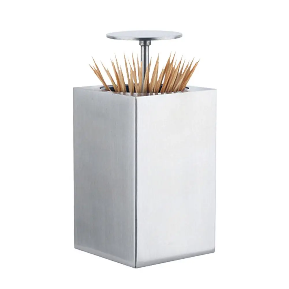 Держатель Для Зубочисток из нержавеющей стали прочная портативная зубочистка