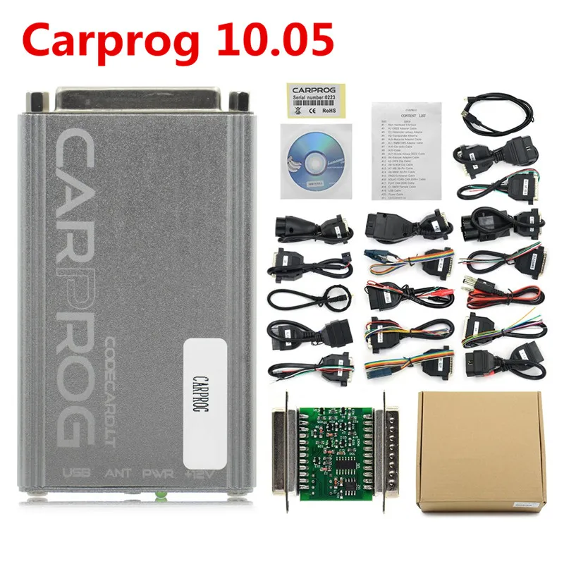 10.93 with 21Adapter Онлайн-программатор Carprog FW V8.21 Полный комплект с 21 адаптерами все программное обеспечение инструмент для автоматического ремонта автомобиля Prog 8,21 Carprog 10,93 - Цвет: 10.93 with 21Adapter
