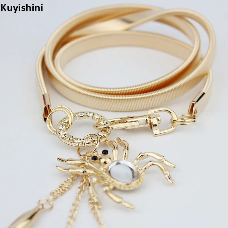 Женское эластичное платье с цепочкой и кристаллами Серебряное металлической |