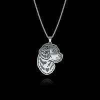 daisies 10pcslot trendy silver color labrador animal pendant necklace women lassie statement necklace pet jewelry collares