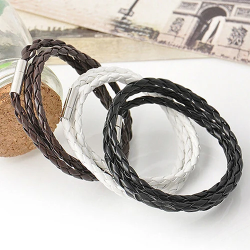 Мужские женские искусственной кожи с чересстрочной разверткой манжеты