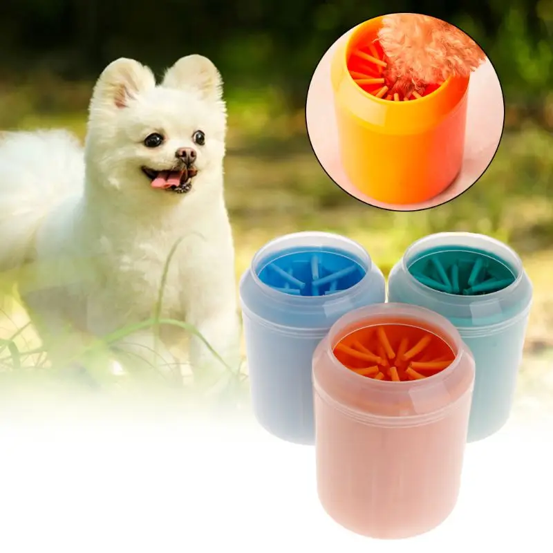 

Pet Paw Cleaner Cleaning Kit Cup Soft Brush Can Foot Cups Washer Dog Puppy Cat Kitten Washing Devices Dirty Feet Bristle