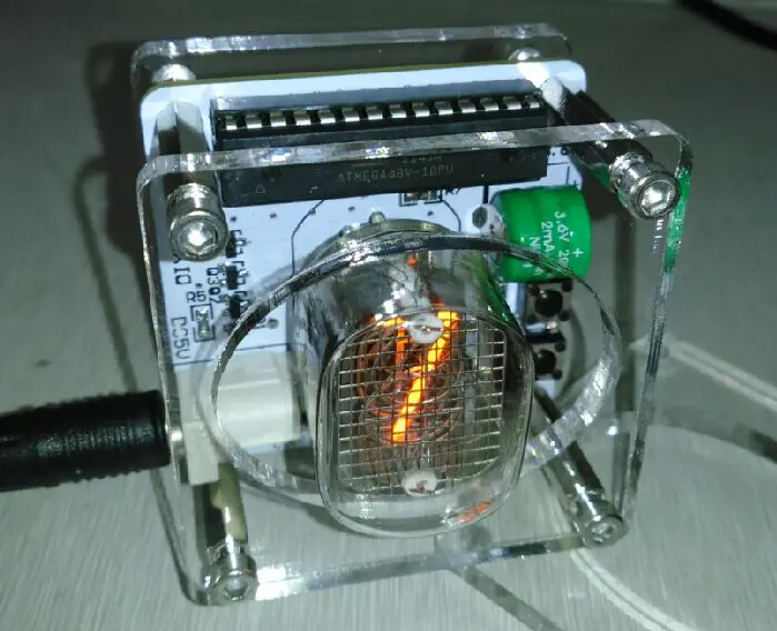 USB однозначные часы nixie IN12 светящиеся трубчатые с одним словом|Датчик ABS| |