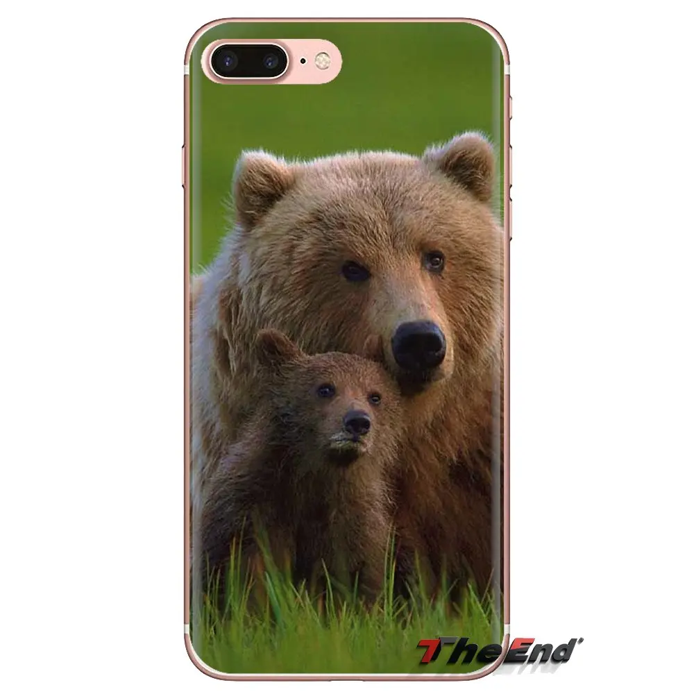 For Samsung Galaxy S3 S4 S5 Mini S6 S7 Edge S8 S9 S10 Plus Note 3 4 5 8 9 Silicone Phone Skin Case Mama Bear With Cubs Wallpaper |
