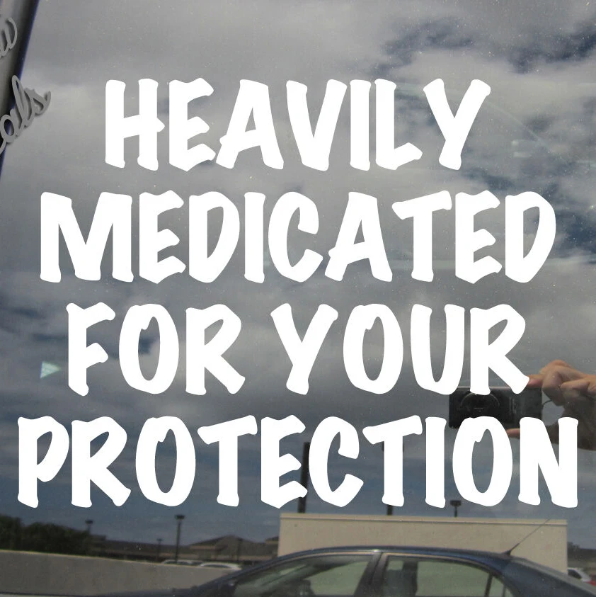 Забавная наклейка с большим лекарством для вашей защиты автомобильная виниловая