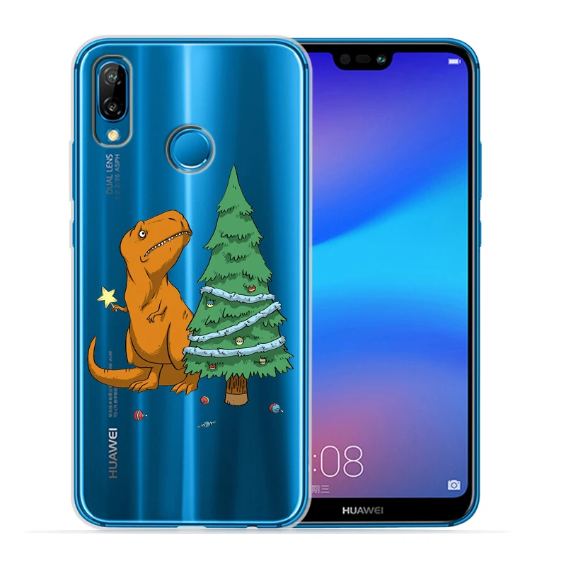 Чехол с динозавром для телефона Huawei P30 Lite Pro P20 P8Lite P9Lite 2017 P Smart мягкий прозрачный
