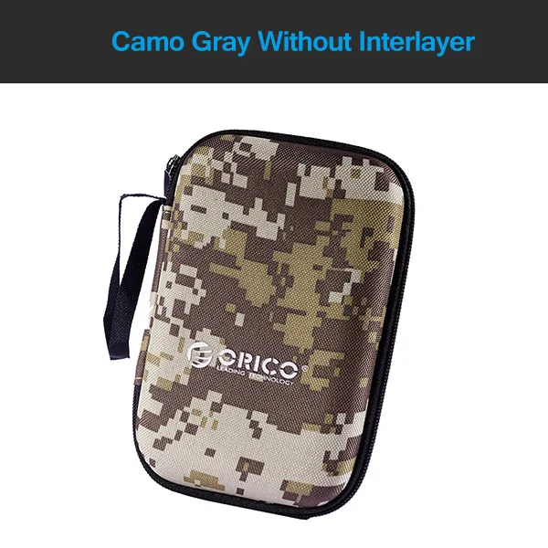 Camo Gray ORICO 2.5 inch Protection Bag for Power Bank HDD SSD Hard Disk Drive Portable Protector Enclosure Case Camo Gray/Blue/Black - Цвет: Camo Gray