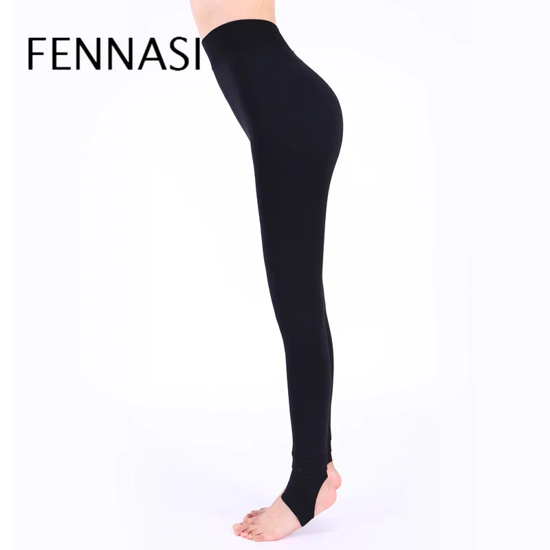 FENNASI теплые женские колготки с высокой талией однотонные зимние тонкие