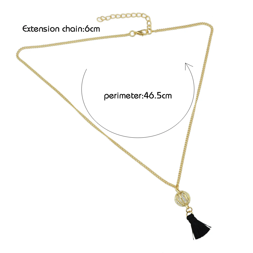 Newindy этнические богемные Стиль золото-Цвет длинная цепь с Бусины и бисер белый