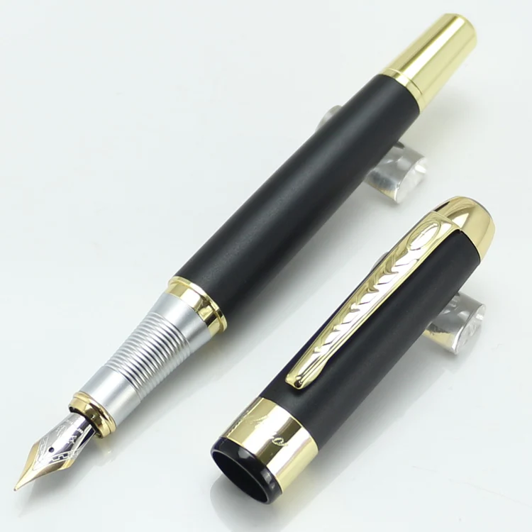 Jinhao 250 Металл 17 видов цветов 0.5 мм Средний наконечник Iridium этапе все-Сталь авторучка черный/синие чернила для выберите - Цвет: 9