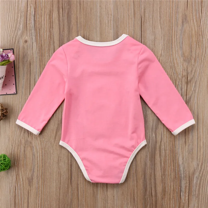 Комбинезон для новорожденных девочек с длинными рукавами и изображением