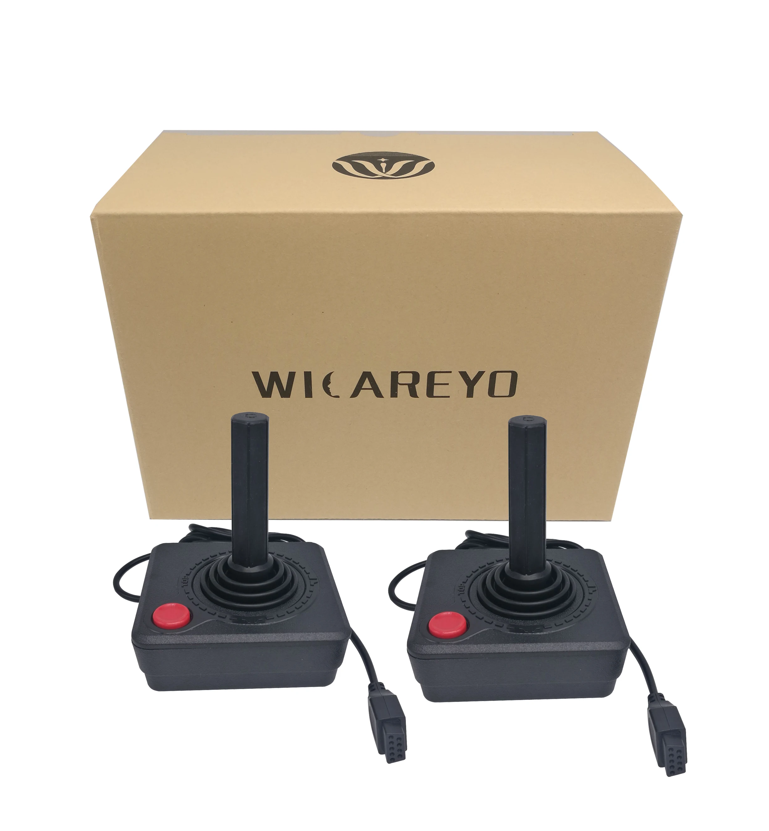 WicareYo Джойстик контроллер геймпад для Atari 2600 консольная система 2 шт./лот с защитным рукавом подарочная коробка