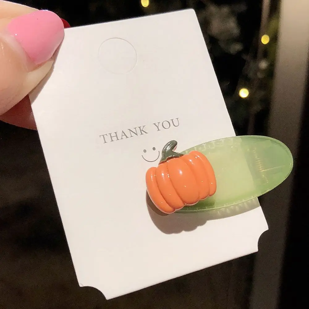 pumpkin Новинка, аксессуары для волос для модных женщин и девушек, мультяшная заколка для волос, фруктовая клубника, головной убор, шпилька, инструменты для укладки волос - Цвет: pumpkin