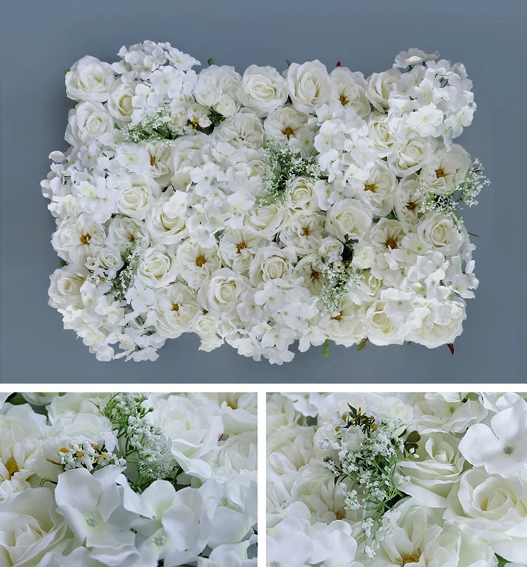 

Artificial silk Rose Hydrangea flower wall wedding background lawn / pillar flower road lead carpet decoration white pink color