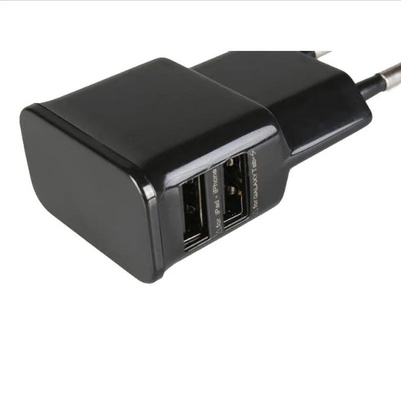 Двойной 2 порта USB зарядное устройство адаптер питания + кабель для передачи