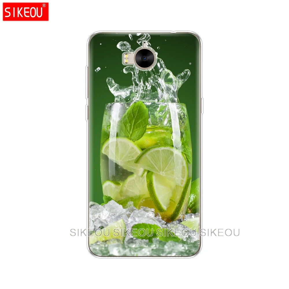 Silicone phone Cover Case for huawei Y3 Y6 Y5 2 II 2017 nova 2s LITE plus Beer A Glass of Summer Cocktai Food | Мобильные телефоны