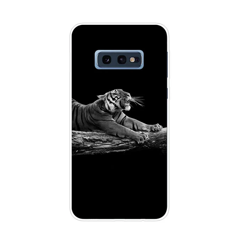 Чехол для samsung galaxy s10 lite кремниевые ожесточенные картинки с животными мягкая