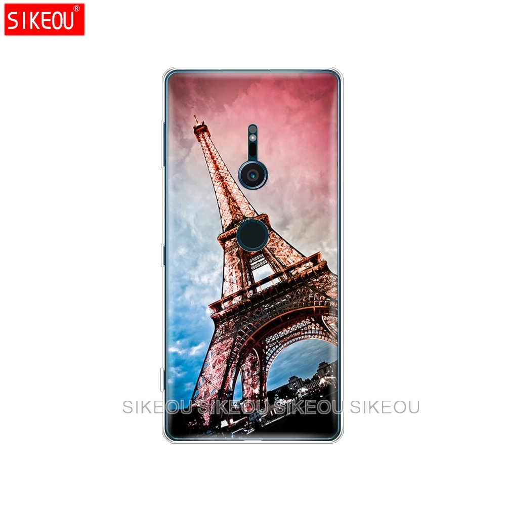 Силиконовый чехол для телефона sony xperia XA1 XA2 ULTRA PLUS L1 L2 XZ1 XZ2 compact XZ PREMIUM Париж Эйфелева