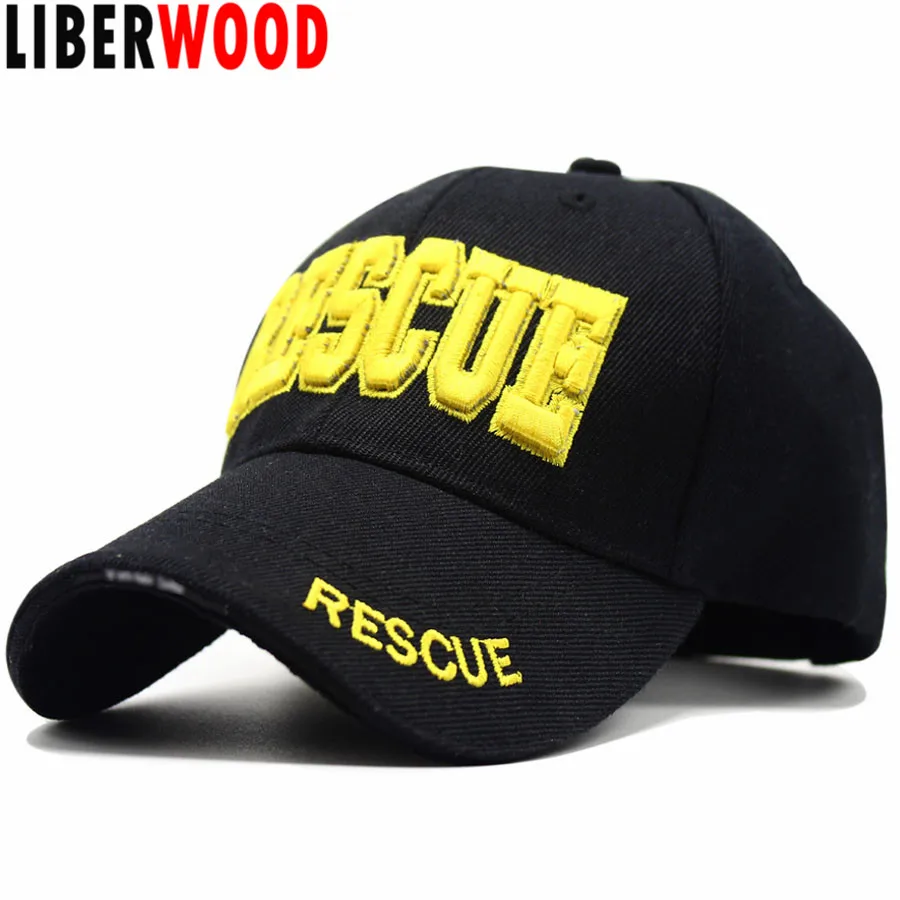 LIBERWOOD спасательная регулируемая бейсболка шапки пожарный полицейский спасательная шляпа Делюкс 3D вышивка Snapback правоприменительная Кепка