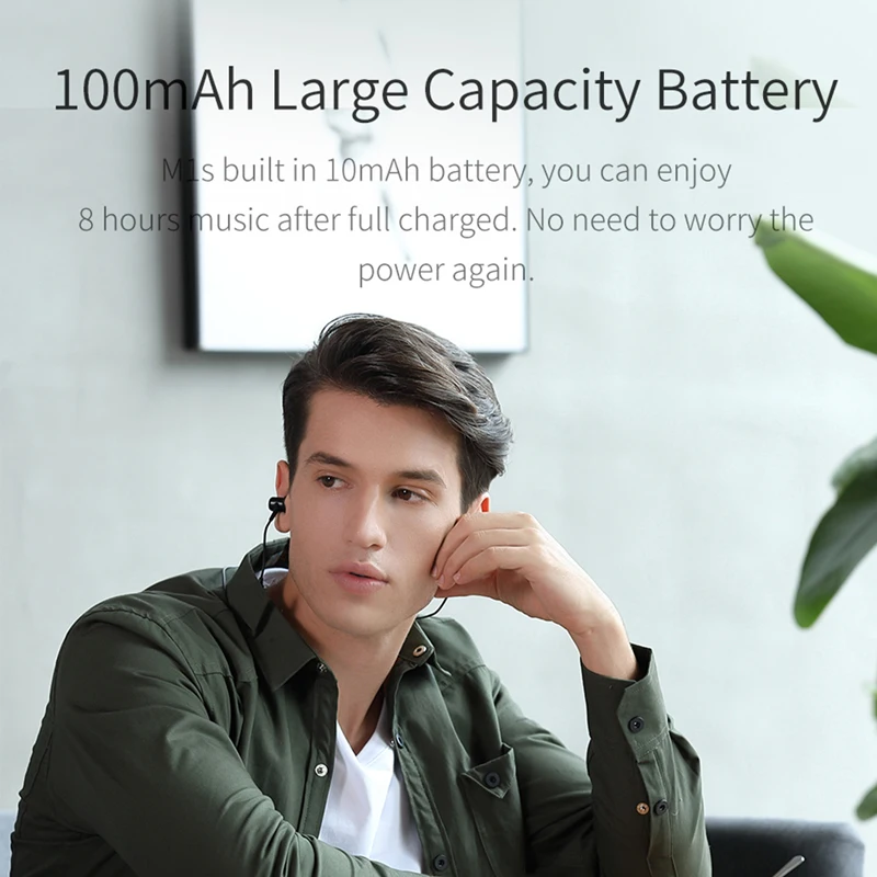 QCY M1S Магнитный V4.2 чип Bluetooth наушники IPX5-rated беспроводные наушники спортивные наушники с микрофоном