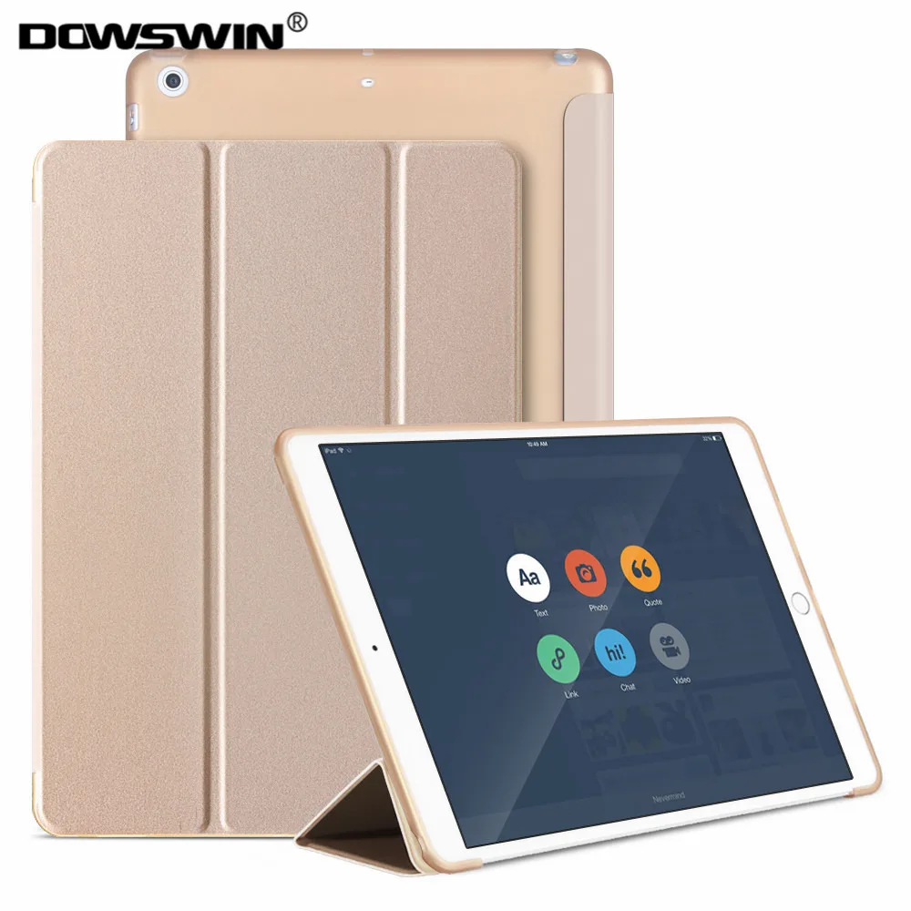 Чехол owswin для нового iPad 9,7 TPU кожаный чехол Мягкий силиконовый чехол для iPad умный чехол 9,7 дюймов A1822 A1893