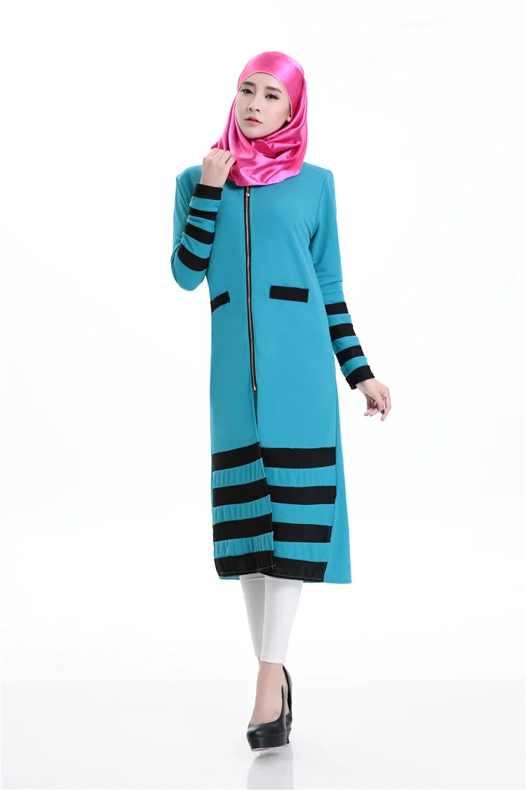 Женская шифоновая рубашка с длинным рукавом модная в мусульманском стиле одежда