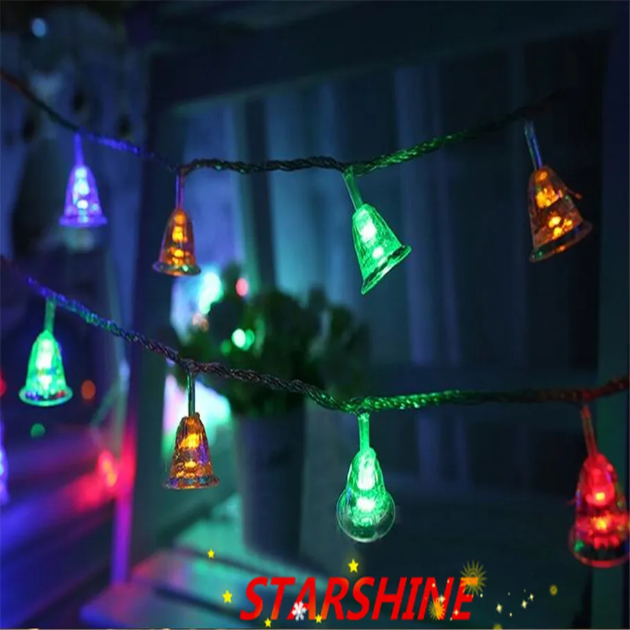Маленькая светодиодная гирлянда с колокольчиками 5 м 28 светодиодов 220В|light