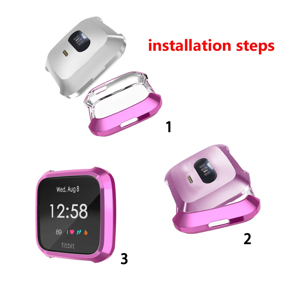 Smart Watch TPU Case Cover for Fitbit Versa Lite Silicone Electroplated Protective Cases | Электроника