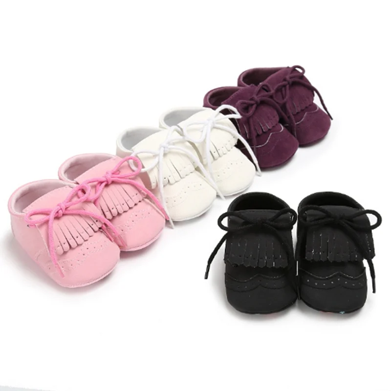 Новинка 2017 года с кисточками для маленьких девочек из искусственной кожи обувь