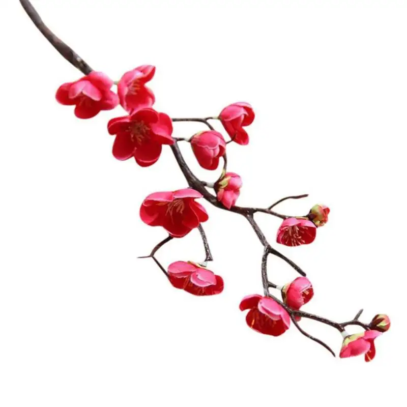 Искусственные цветы сливы цветущие вишни шелковые Сакура ветки деревьев