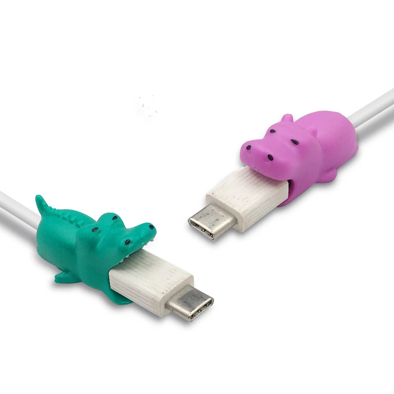 Милые животные прекрасный анти-пробой USB протектор для кабеля передачи данных Универсальный намотки кабеля для iPhone зарядное устройство Кабельные Зажимы для шнурков
