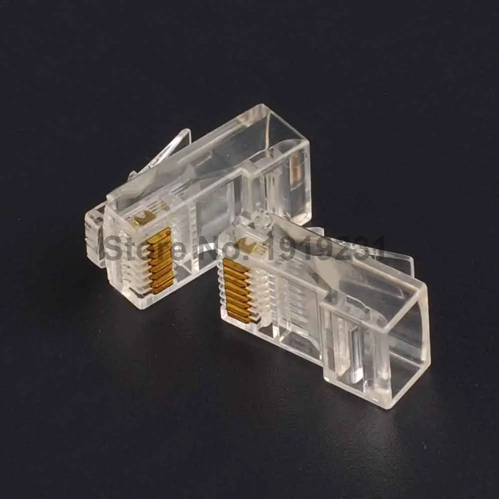 50 шт. 8 контактов RJ45 Модульные розетки сетевые Ethernet Кристальные штекеры коннектор