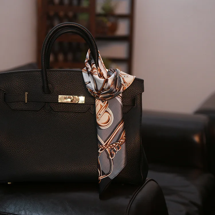 Модный высококачественный шелковый шарф с принтом 100% натуральный | Аксессуары