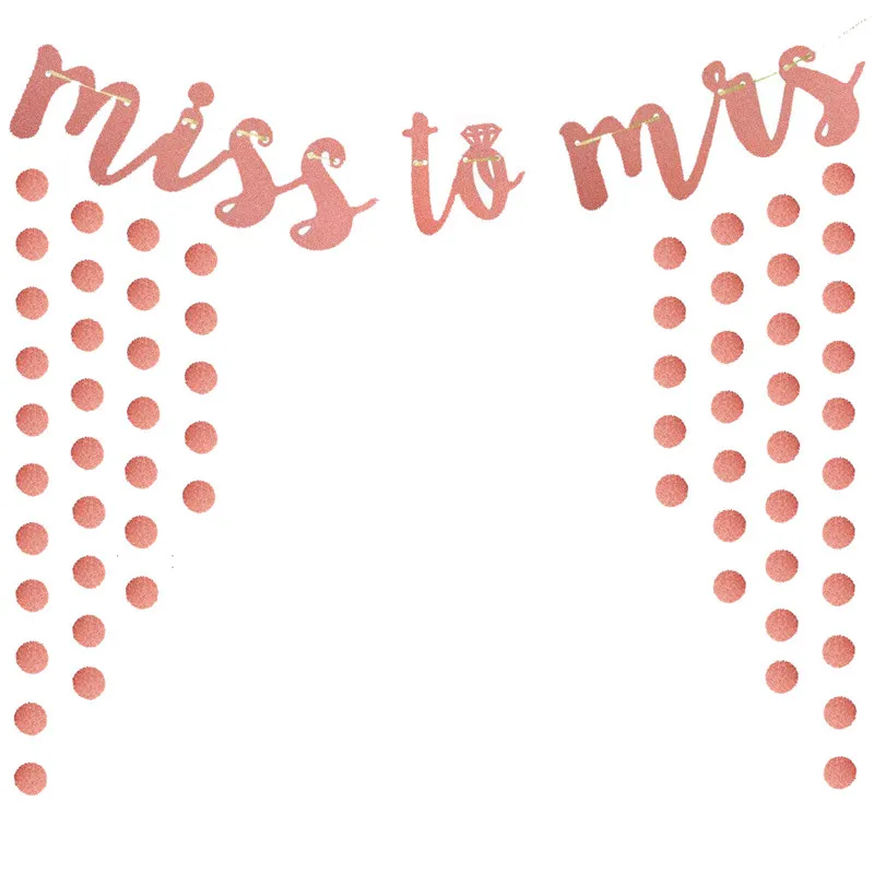 Свадебный декор золото розовое висящий баннер гирлянда Miss to She Said Yaaas свадебный