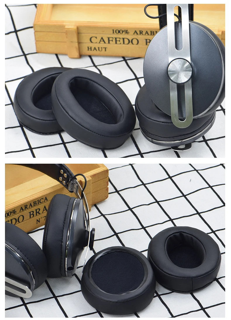 2 шт. амбушюры для Sennheiser MOMENTUM 2,0 2 наушники гарнитура Замена Подушки для гарнитуры наволочка высокого качества