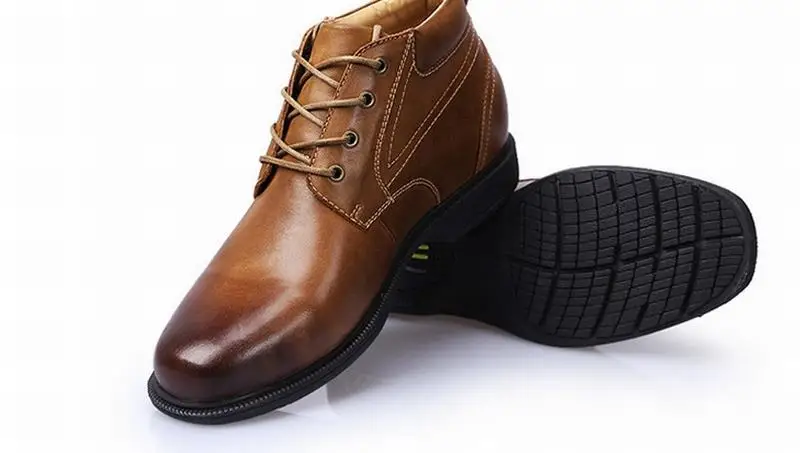 Cyabmoz Fashion Brand Men Genuine Leather Height Increasing Shoes Invisibly 9cm Elevator Mens Lace up Casual Party Man | Обувь
