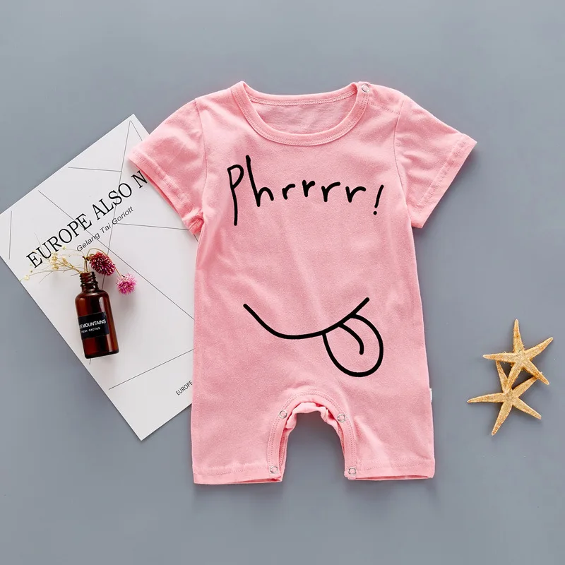 СЗ 2018 новый стиль лето детская одежда для младенцев мультфильм улыбающееся лицо